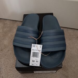 Adidas Adilette Aqua Slides Sandals Blue 10